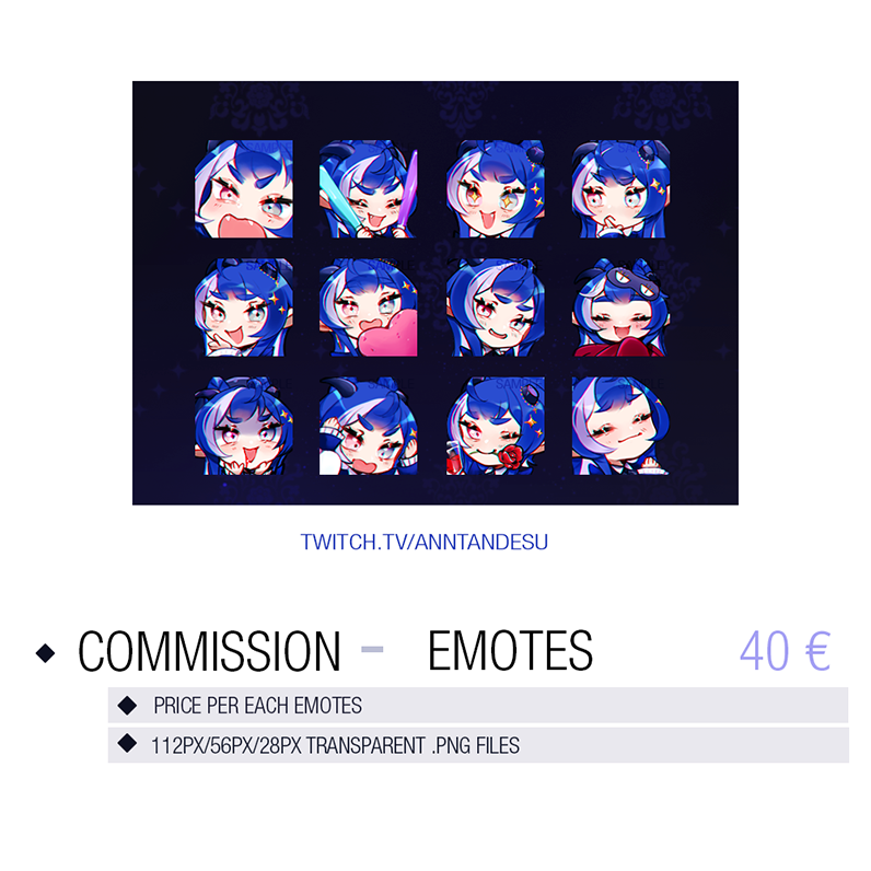 Emotes commission informations